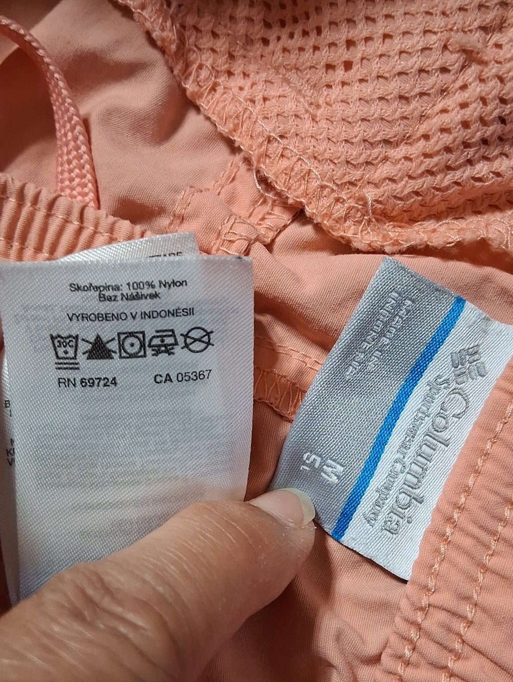 COLUMBIA Womens Shorts MEDIUM PEACH CORAL Used Outdoors NYLON - Picture 5 of 5